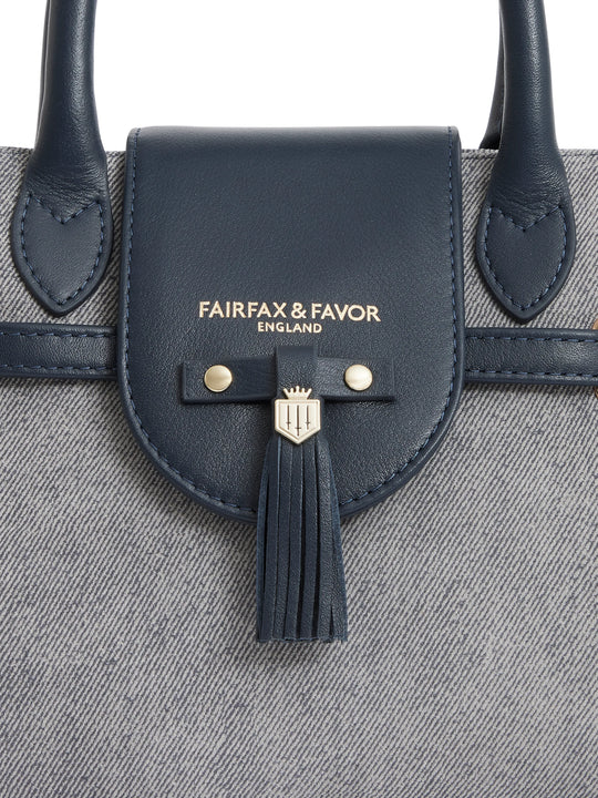 Mini Windsor Handbag - Denim Suede